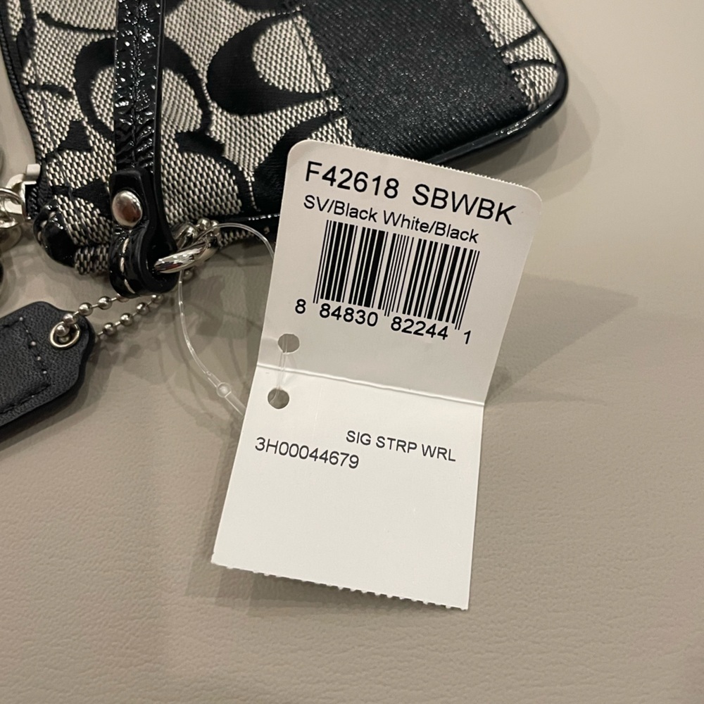 Coach coin wallet NEW WITH TAGS black and grey y2k OBO - Picture 5 of 7